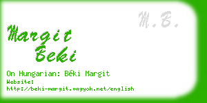 margit beki business card
